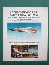 1970'S PUB DASSAULT BREGUET MAQUETTE SUPER MIRAGE ACF SNECMA M 53 FRENCH AD