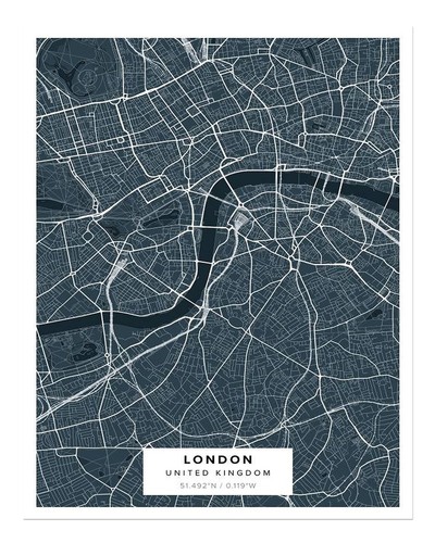 Affiche moderne carte la - affiche, de
