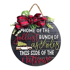 Panneau de Bienvenue pour Porte D'EntréE - Panneau Rond à Suspendre pour Dé4056