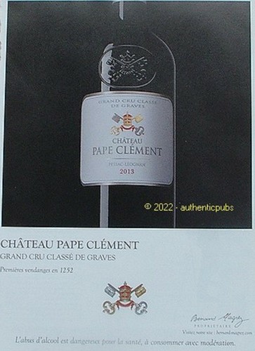 Publicite chateau pape clement - publicite,