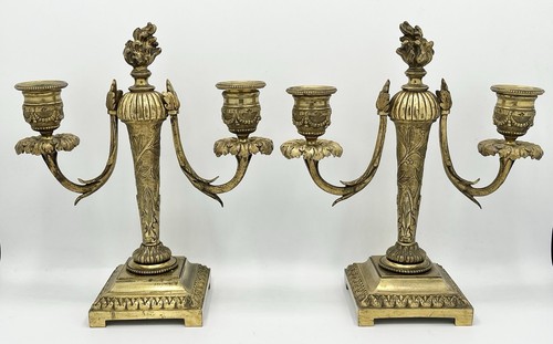 Paire candélabres bronze - de,