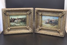 pendant école orientaliste huile sur panneau cavaliers arabes mamelouk