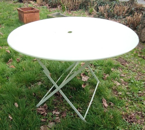 Ancienne table ronde pliante - ancienne,