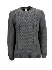 H953 Pull Homme Laine Col Roulé Gris Fisherman HA3373 STEVE FABRIQUÉ EN ITALIE