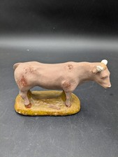 Ancien grand santon vache crèche Jésus Noël Longueur 16 cm