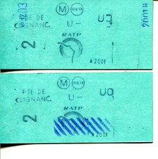 lot 2 Ancien ticket de bus