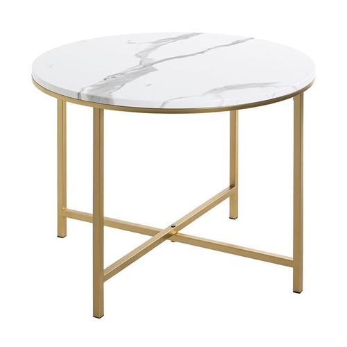 Table basse ronde effet marbre - basse,