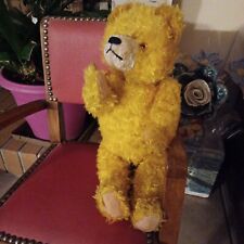 OURS MARCEAU DORE  ANCIEN MIGNON  BON ETAT MUSEAU CREME BRODE NOIR YEUX VERRE AM