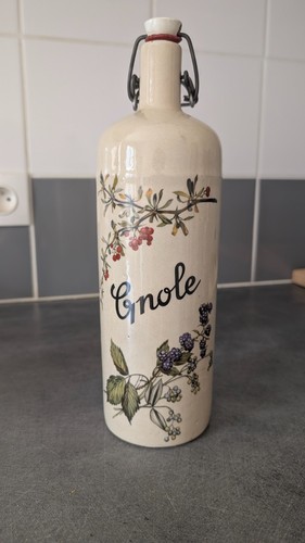 Bouteille grès décor - grès,