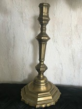 ANCIEN BOUGEOIR FLAMBEAU EN BRONZE H. 38,5 cm