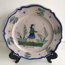 Assiette HR Quimper Décor de