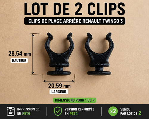 Lot clips fixation vérin - fixation,