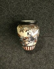  Vase grès de Ciboure Rodolphe Fischer décor Madeleine Moreau, chevrière basque