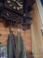 Ancien Coucou Forêt Noire et ses 2 Poids-Kuckucksuhr - Bon état