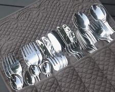 ARGENTAL MENAGERE MODERNISTE POUR 6 COUVERTS 54 PIECES METAL ARGENTE VERS 1960