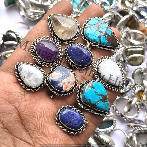 Lot bagues en argent - de,