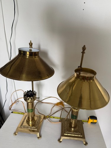 Vintage pair brass - brass, bouillotte
