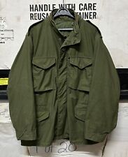 GENUINE US ARMY LATE VIETNAM M65 FIELD JACKET 1981 OG-107 SUPER EX !!! LARGE REG