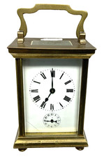 Ancienne PENDULETTE D'OFFICIER laiton " 4 glasses " réveil fonctionne ( révisée