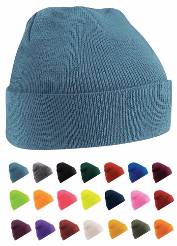 Bonnet tricoté uni ski bleu - uni,