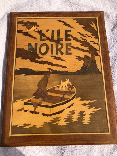 Tintin tableau marqueterie - tableau,