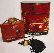 flacon du parfum OPIUM d' Yves Saint laurent  15 ml vide  * TBE voir photos *
