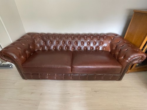 canape chesterfield cuir 3 places