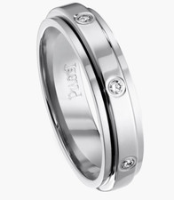 PIAGET - Possession - Bague Alliance Mobile 7 Diamants - Taille 58 - 8,26 g