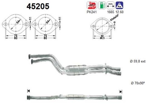 Catalyseur 45205 pour bmw - catalyseur,