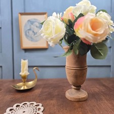 Vase ancien vintage bois