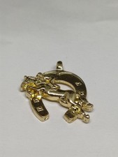 (O) FEVE PENDENTIF METAL DORE