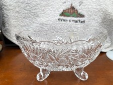 JARDINIERE ou COUPE EN CRISTALSUR 4 PIEDS  DE 14,5 CM