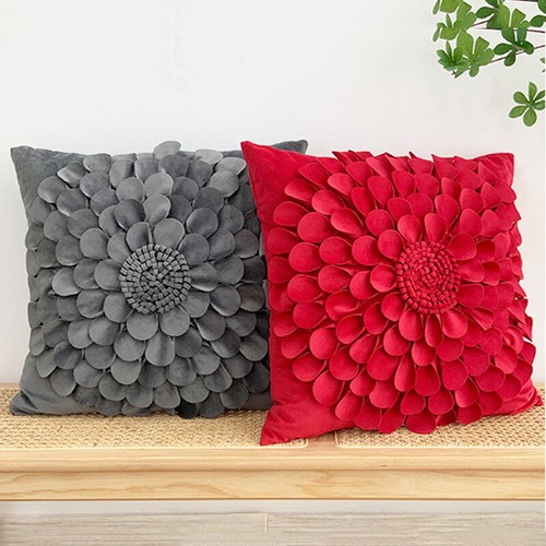 Velours fleur housse - 1x,