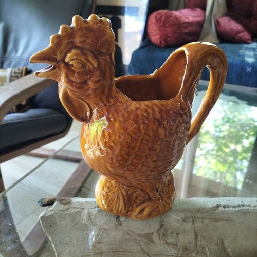 Pichet coq faïence ancien - faïence,, ancien.