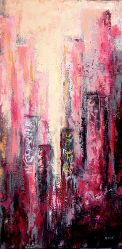 Peinture paysage urbain - peinture,