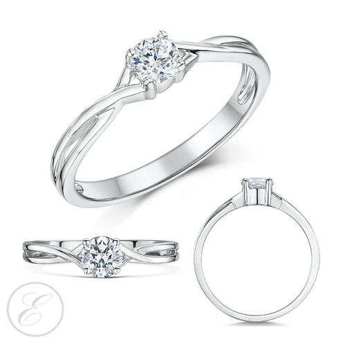 Bague solitaire diamant - solitaire, or