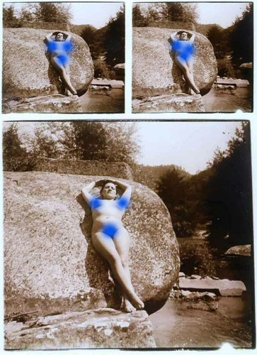 Photo stereo verre vers - nu,