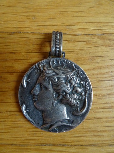 Ancien pendentif pièce profil - pièce,