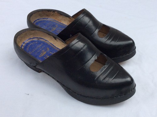 Galoches bois cuir - galoches,