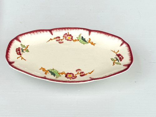 Plat faience longwy decor - faience,