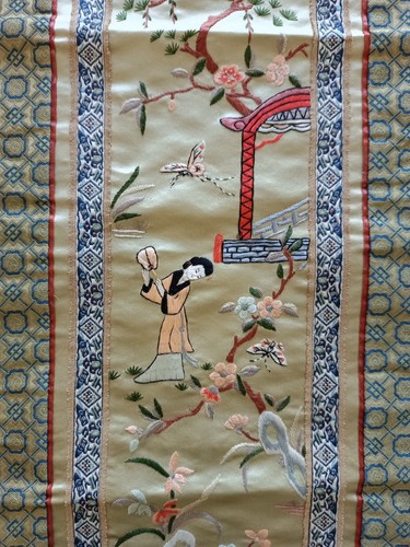 Broderie chinoise ancienne sur - broderie,