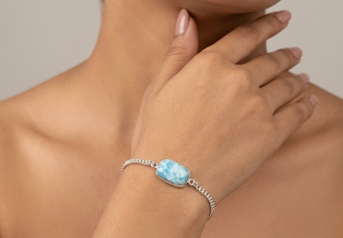 Natural larimar gemstone - larimar,