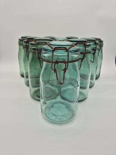 Ancien bocaux vert turquoise - ancien,