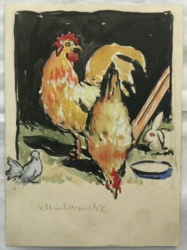 Aquarelle originale ferme