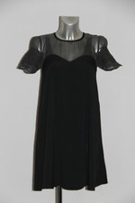 Adorable robe voile soie - voile, noire