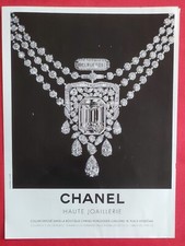 Publicité Presse Bijoux Diamant 55,55 Carats CHANEL pour  100 ans du Parfum N°5