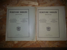 lot cahiers écritures dirigées scolaires anciens