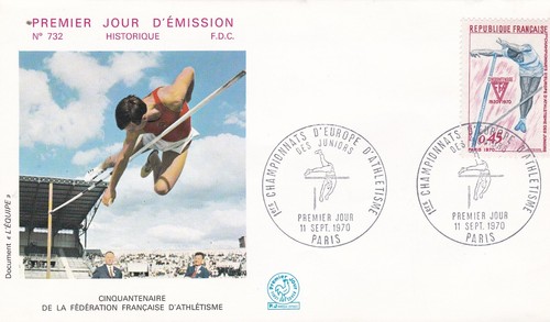 France 1970 fdc championnats - france,
