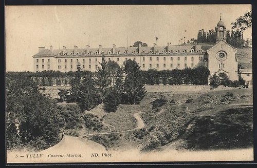 Cpa tulle caserne marbot et - caserne,