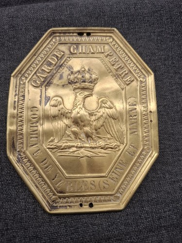 Plaque garde champetre premier - garde,